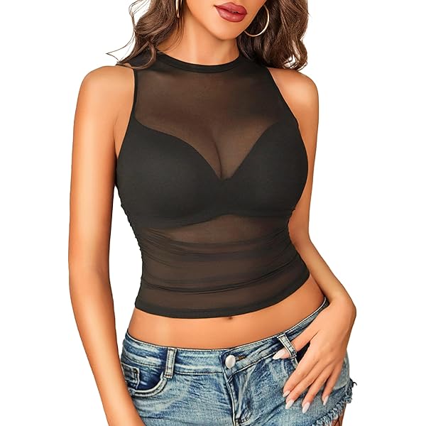 トップス ameri vintage USEFUL BACK SHEER TANK TOP USEFUL BACK SHEER TANK TOP